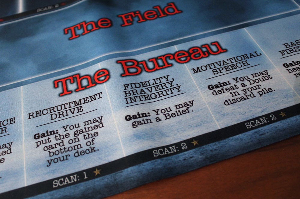 ボードゲーム「Legendary Encounters: The X-Files」のThe Bureauスペース
